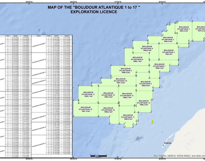 Boujdour permits map